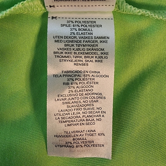 Gymshark Non Stop Crop Top Lime Green Neon Womens XL Athleisure Workout Tank - Picture 9 of 9